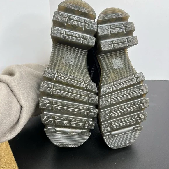 NEW Dr. Martens Black Combat Corran Chunky Platform Heeled Boots Gothic Size 7 - Picture 6 of 9